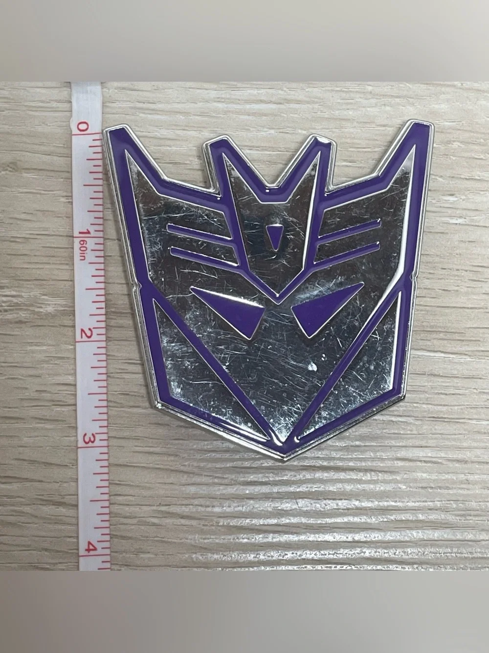 Hasbro Transformers Decepticon Metal Belt Buckle 2011 Purple Collectible Retro